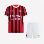 Camiseta AC Milan 1ª Equipación Niño 2024-2025 Blanco