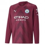 Replica Camiseta Manchester City Portero ML 2022-2023 Rojo