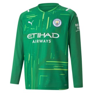 Replica Camiseta Manchester City Portero ML 2021-2022 Verde