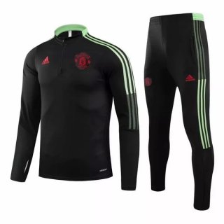 Chandal Manchester United 2021-2022 Negro Rojo Verde