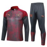 Sudadera De Training Manchester City 2024 Rojo Gris Sudadera De Training Manchester City 2024 Rojo Gris