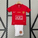 Camiseta Manchester United 1ª Equipación Retro Niño 2007 2008