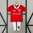 Camiseta Manchester United 1ª Equipación Niño Retro 1999 2000