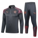 Sudadera De Training Manchester City 2024 Gris Rojo 2