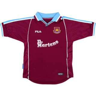 1ª Equipación Replica Camiseta West Ham United FILA Retro 1999 2000 Rojo